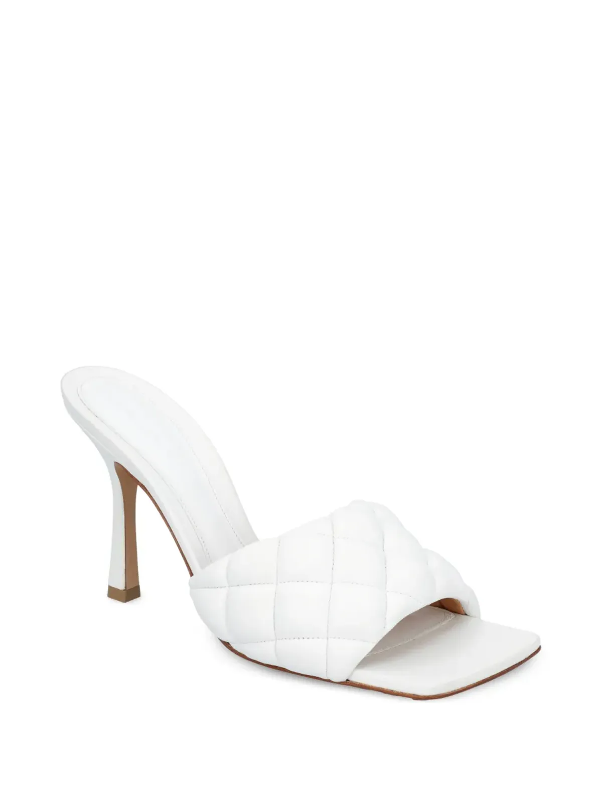 Bottega Veneta Pre-Owned キルテッドレザーサンダル - White - 画像2