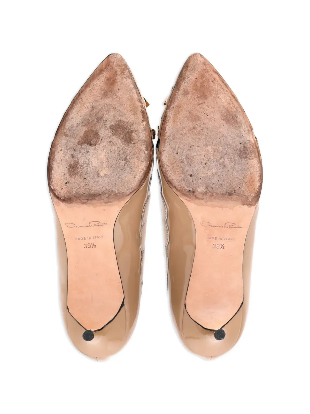 Oscar de la Renta ビンテージ リボンディテール ヒールパンプス（ブラウン） - 画像4