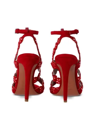 Alaïa Pre-Owned ミラー装飾スエードサンダル - サムネイル3