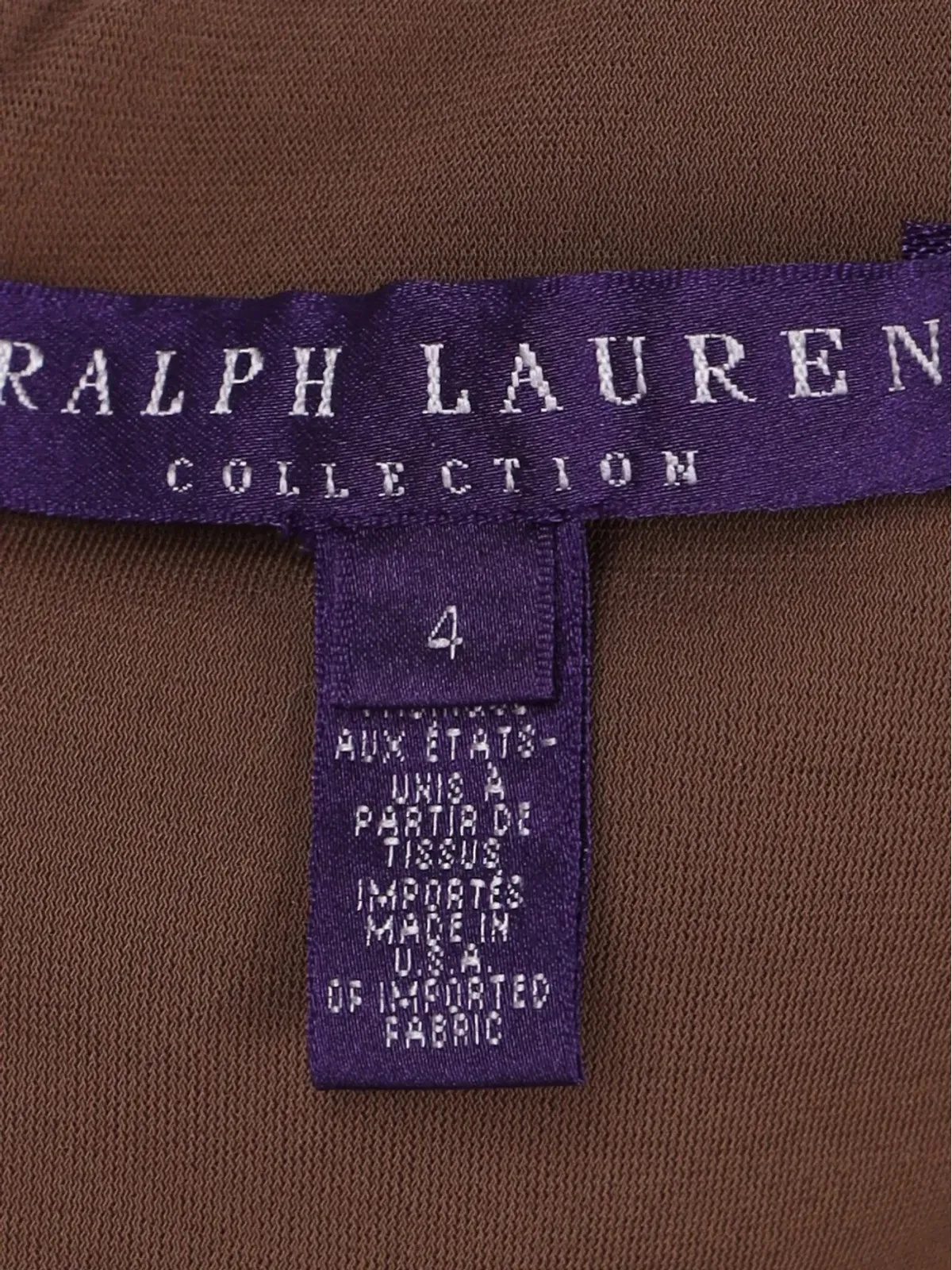 Ralph Lauren Vintage 長袖コットンミディドレス - Brown - 画像4