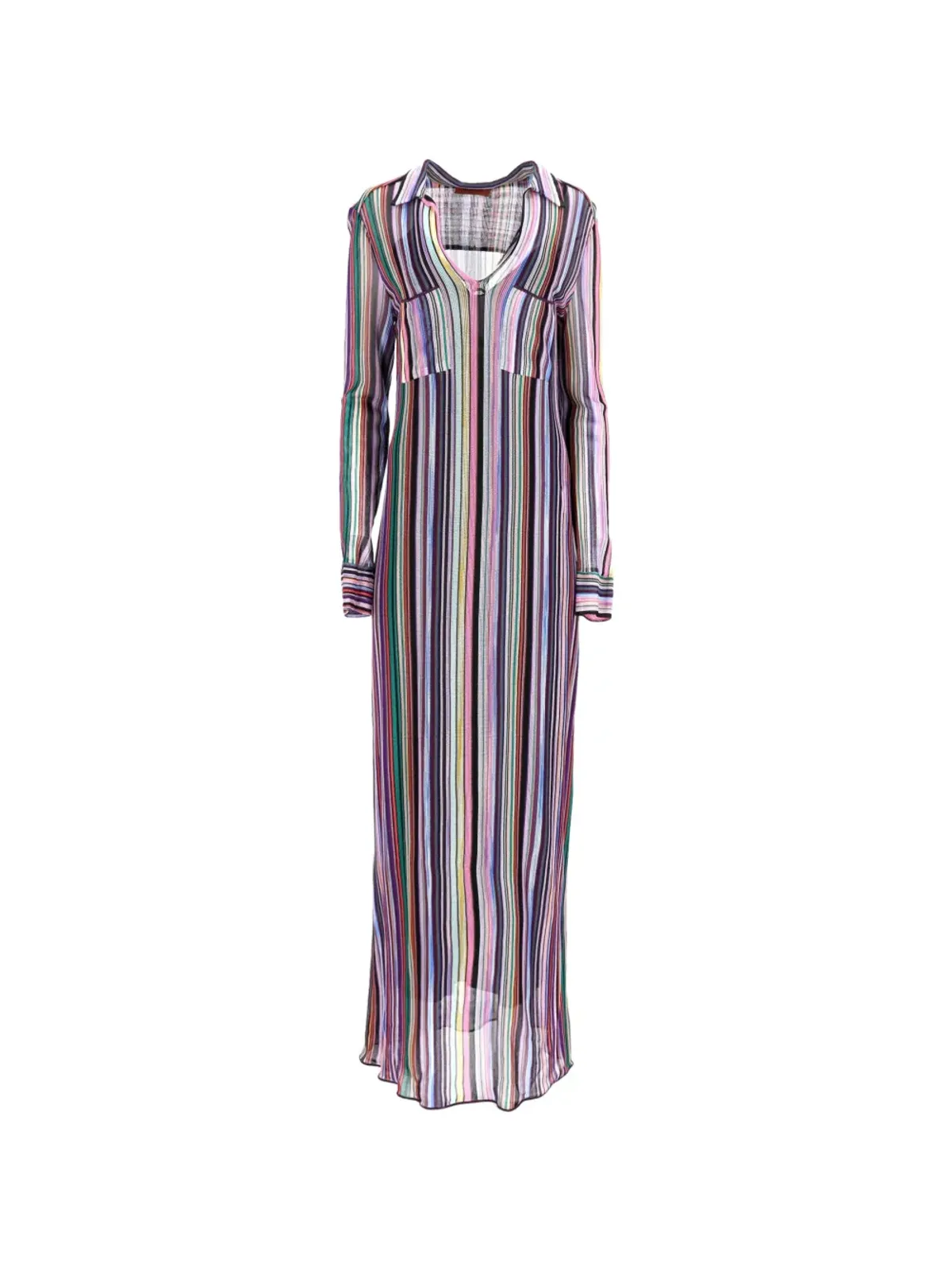 Missoni Pre-Owned 編みストライプのマキシドレス - 画像1