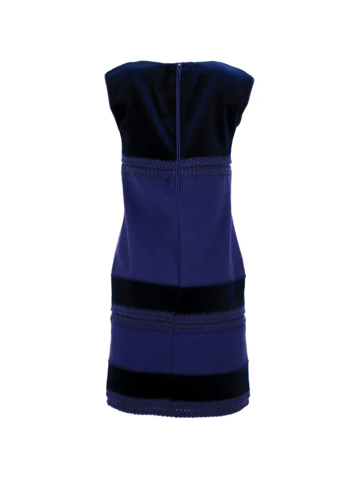 Alberta Ferretti Vintage ノースリーブ カラーブロック ミディドレス - ブルー - 画像2