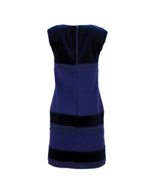 Alberta Ferretti Vintage ノースリーブ カラーブロック ミディドレス - ブルー - サムネイル2