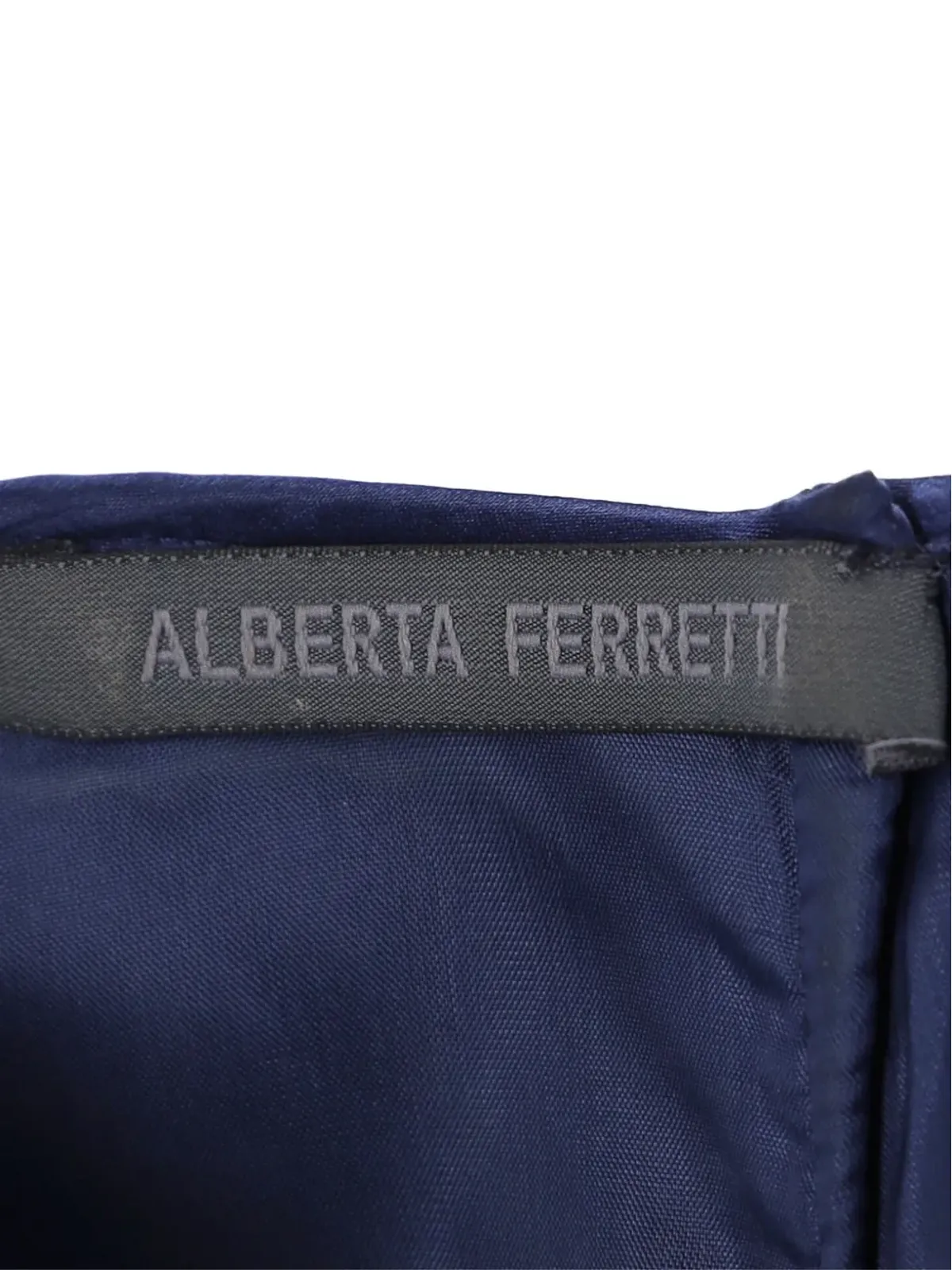 Alberta Ferretti Vintage ノースリーブ カラーブロック ミディドレス - ブルー - 画像3