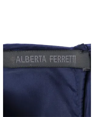 Alberta Ferretti Vintage ノースリーブ カラーブロック ミディドレス - ブルー - サムネイル3