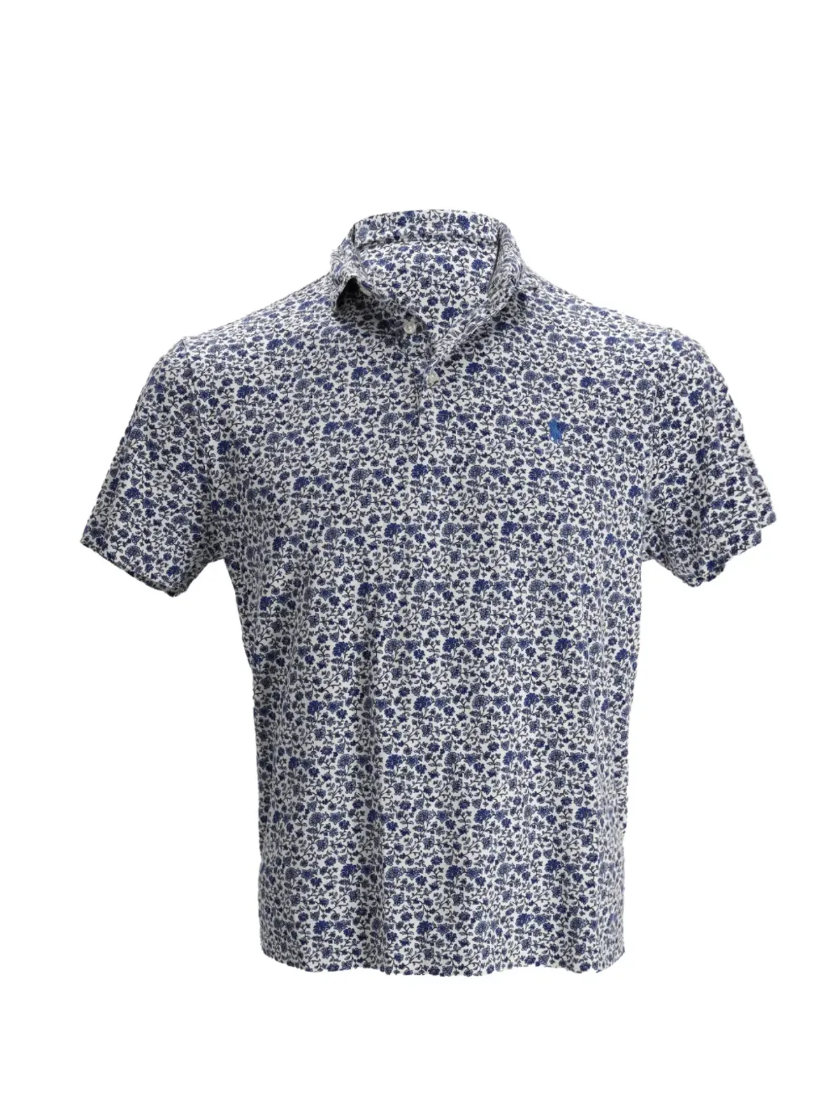 Polo Ralph Lauren Vintage 花柄プリント コットン ポロシャツ - 画像1