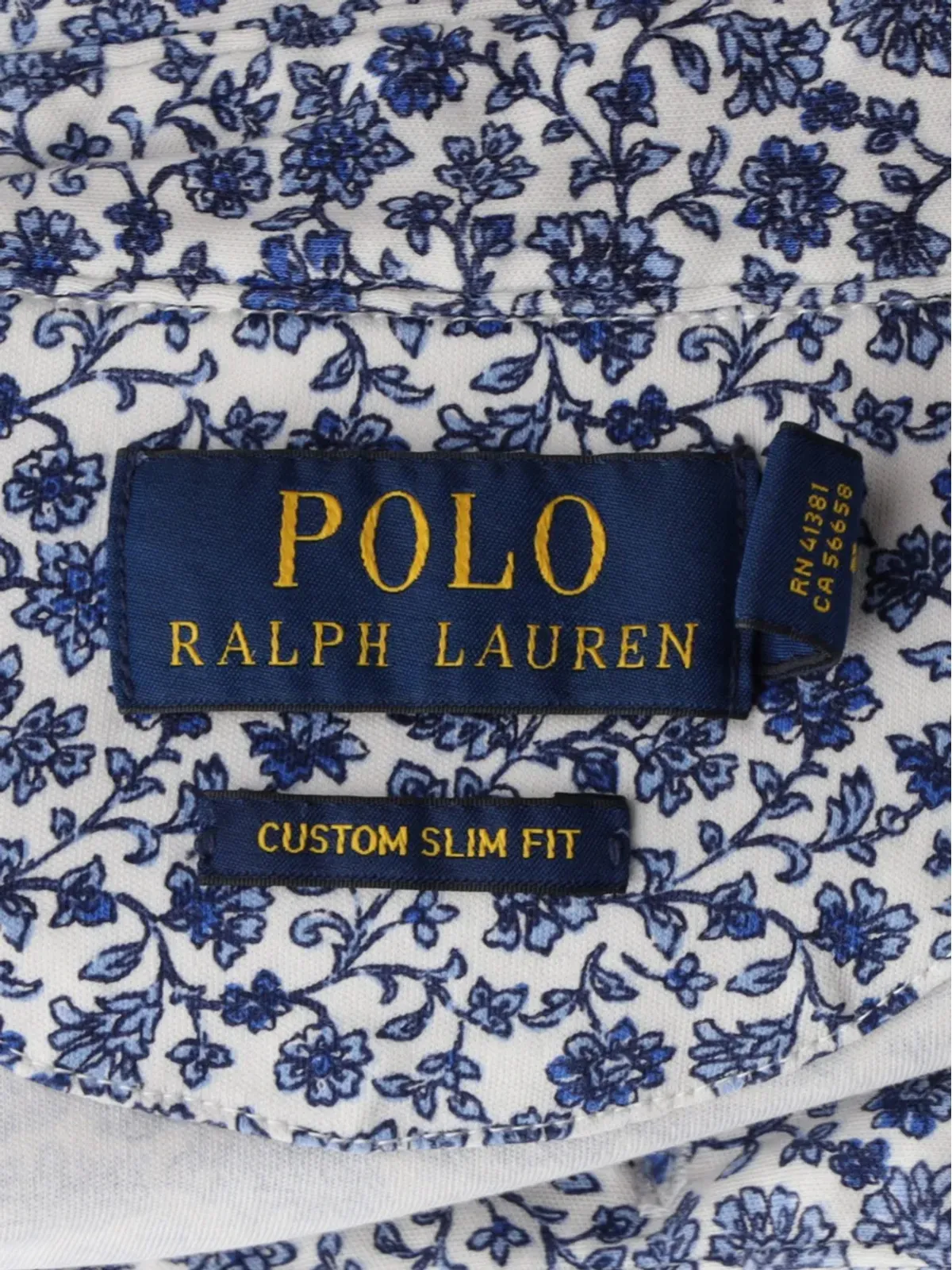 Polo Ralph Lauren Vintage 花柄プリント コットン ポロシャツ - 画像4