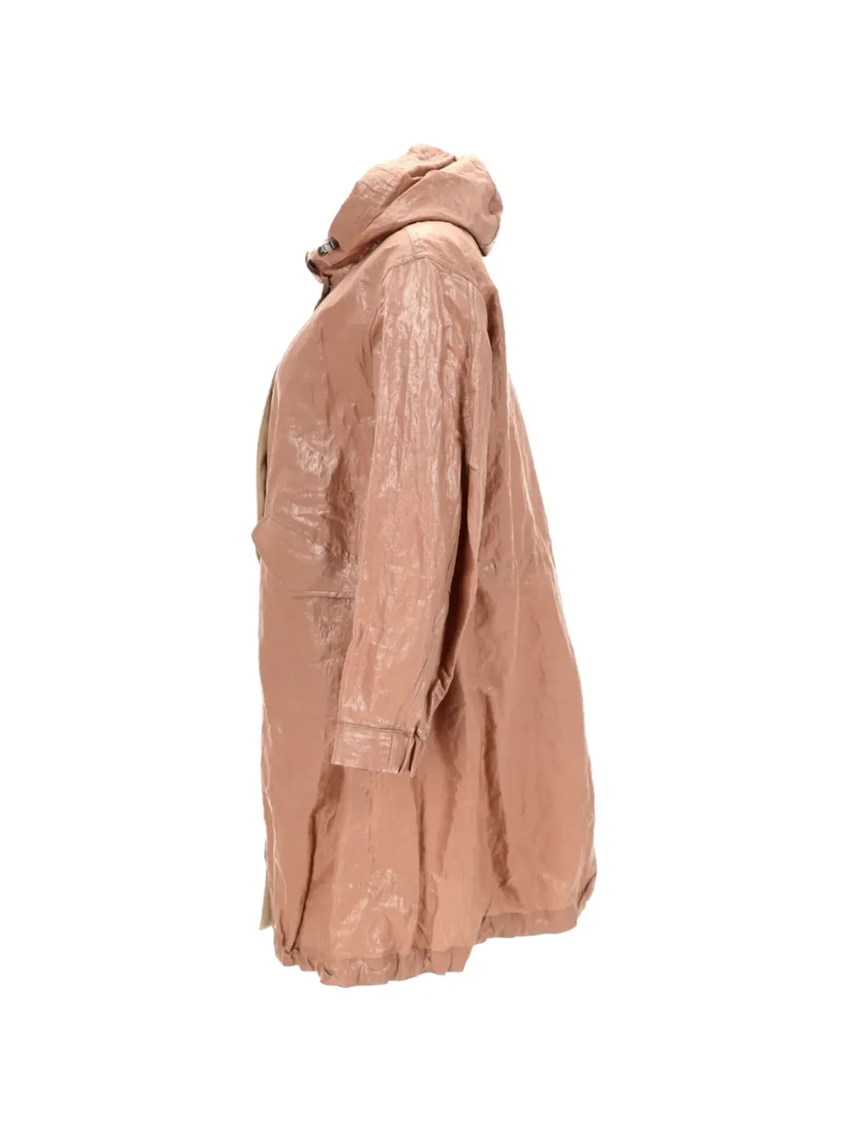 Brunello Cucinelli Vintage フード付きレインコート（ブラウン） - 画像3