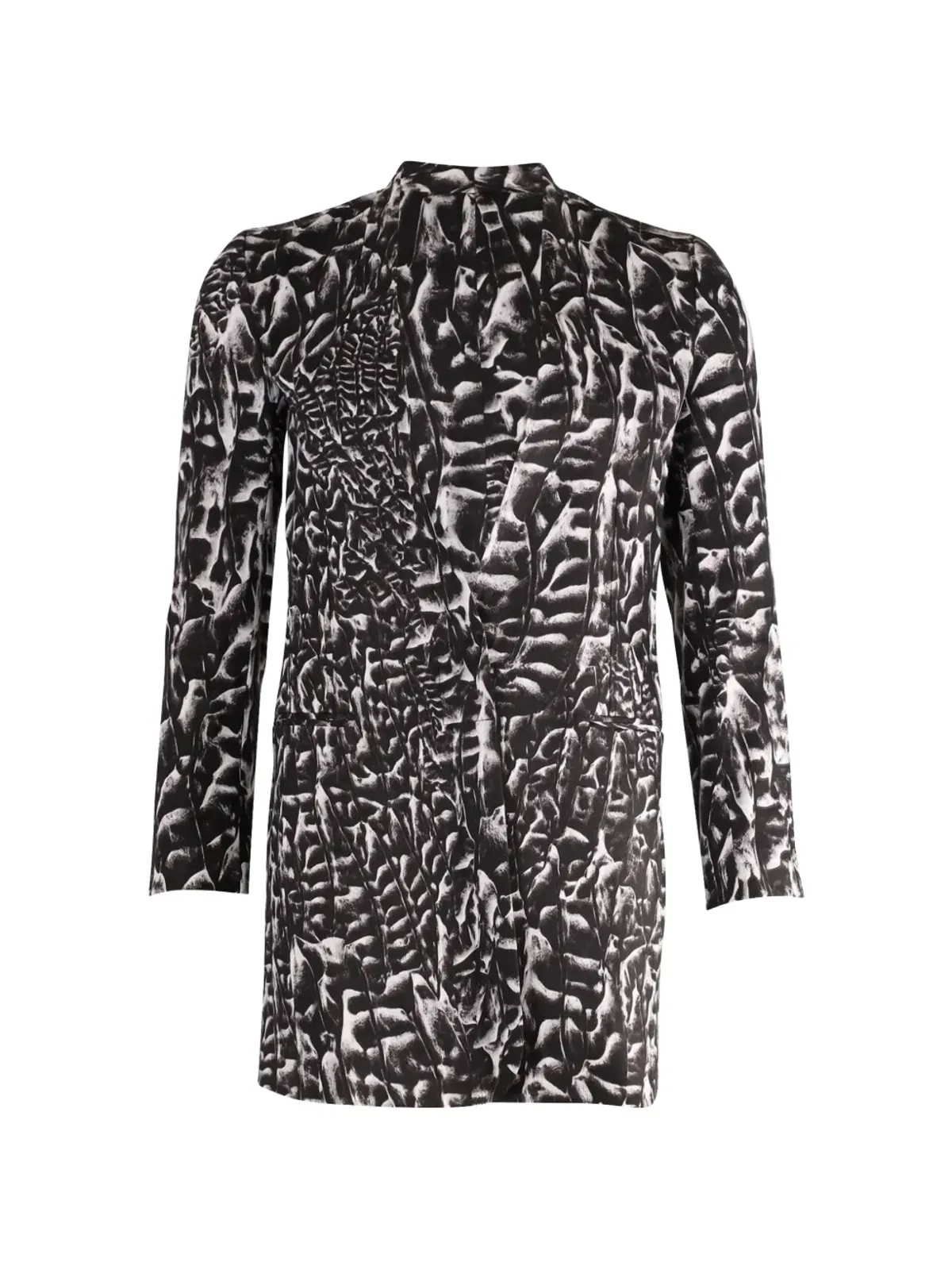 Helmut Lang Pre-Owned プリントリネンブレザー - ブラック - 画像1