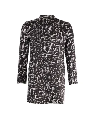 Helmut Lang Pre-Owned プリントリネンブレザー - ブラック - サムネイル1