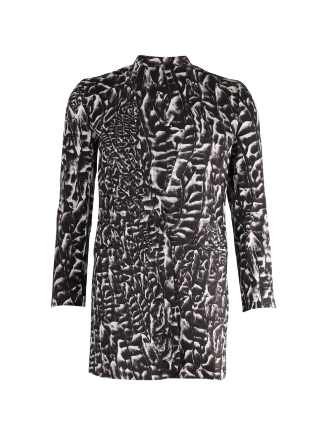 Helmut Lang Pre-Owned Helmut Lang Pre-Owned プリントリネンブレザー - ブラックの商品画像
