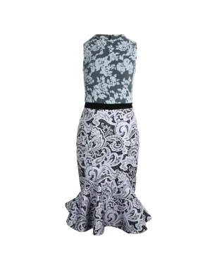 Mary Katrantzou 花柄ノースリーブミディドレス - ブラック - サムネイル1