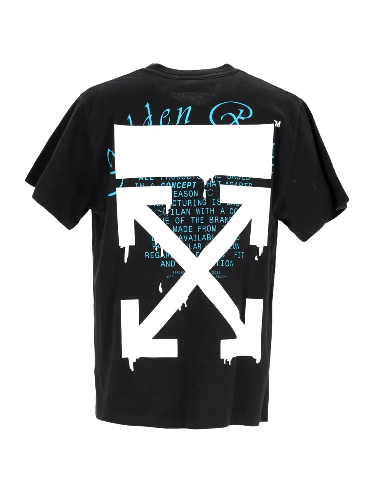 Off-White Pre-Owned ドリッピングアローズ コットンTシャツ - ブラック - 画像2