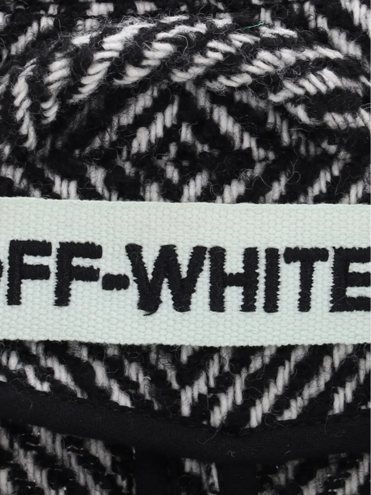 Off-White ビンテージ ヘリンボーン柄コート - 画像4