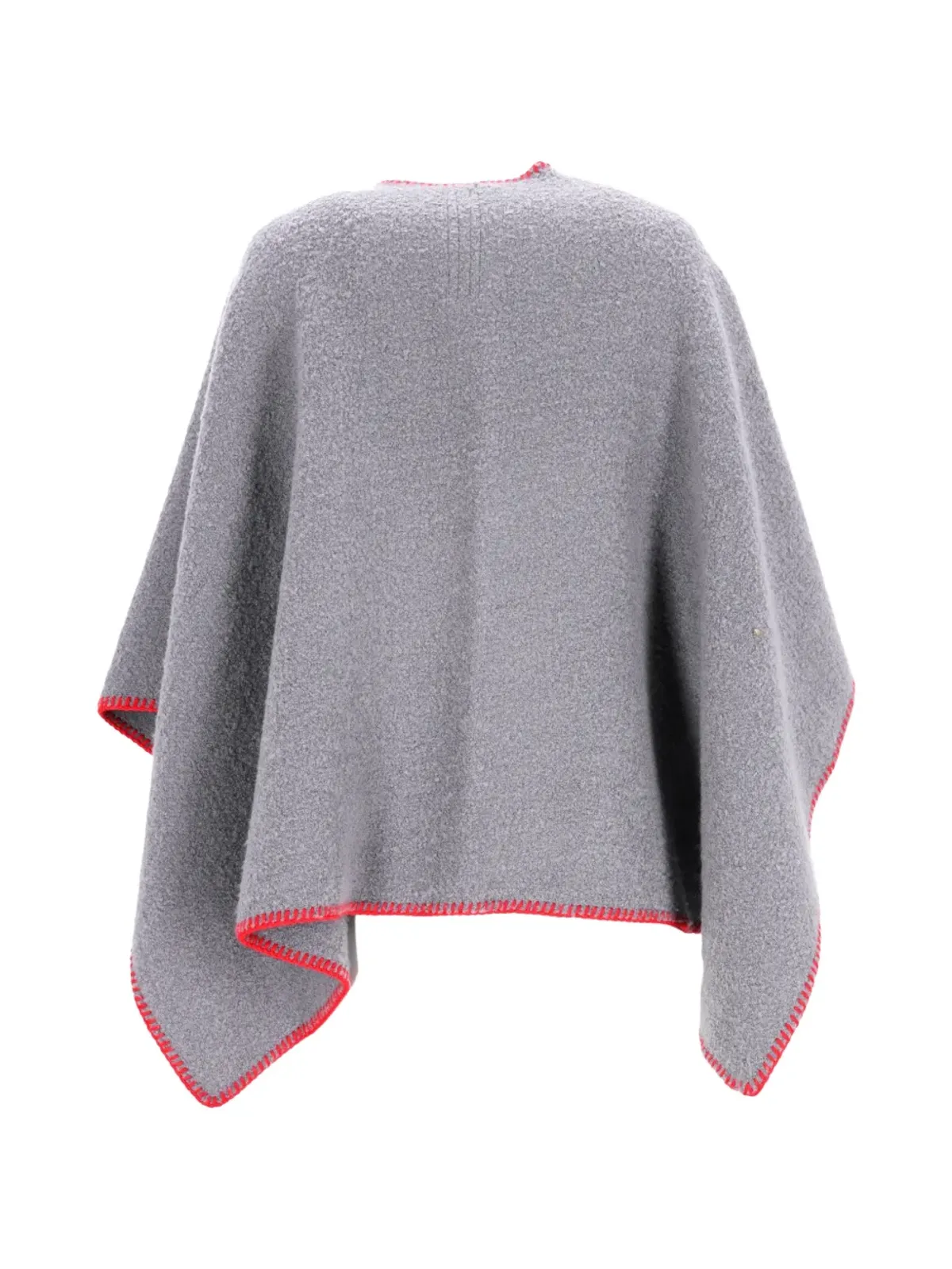 Rick Owens Vintage ウール ホイップステッチ Vネック ポンチョ - 画像2