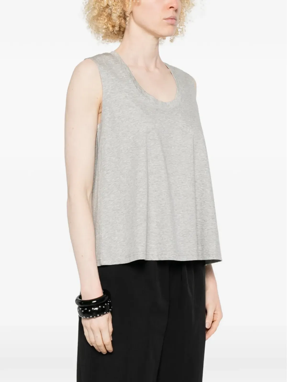 PSOPHIA scoop-neck sleeveless top - Grey - 画像3