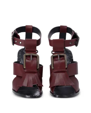 Bottega Veneta フリンジバックルTストラップサンダル - サムネイル2