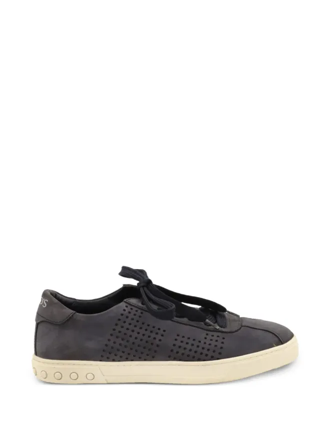 Tod's Vintage Tod's Vintage perforated lace-up sneakers - Blueの商品画像
