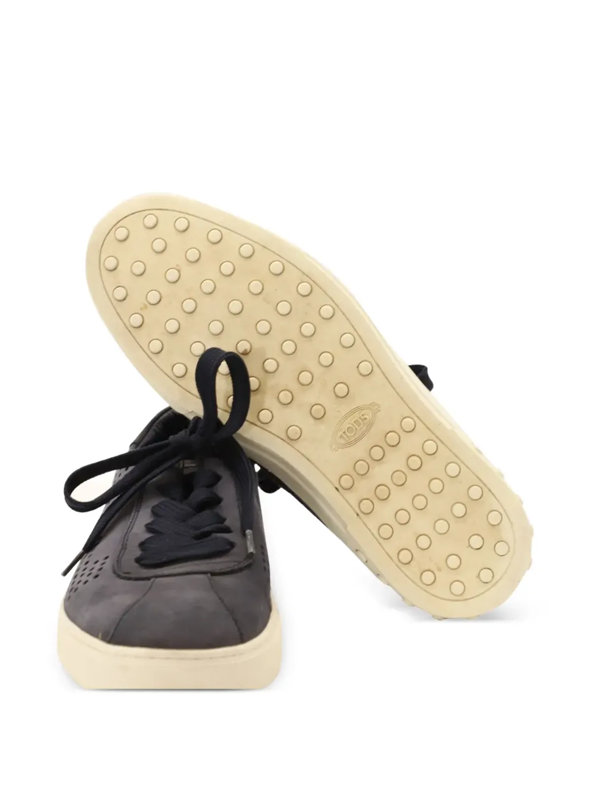 Tod's Vintage perforated lace-up sneakers - Blue - 画像5