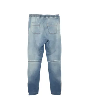 Balmain Pre-Owned リブパネルパンツ - Blue - サムネイル2