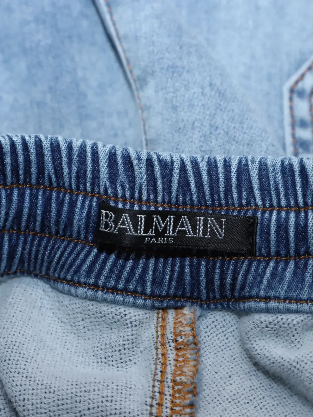 Balmain Pre-Owned リブパネルパンツ - Blue - 画像3