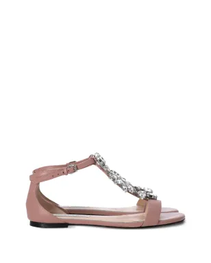 Jimmy Choo 1990年代 クリスタル装飾のTストラップサンダル - サムネイル1