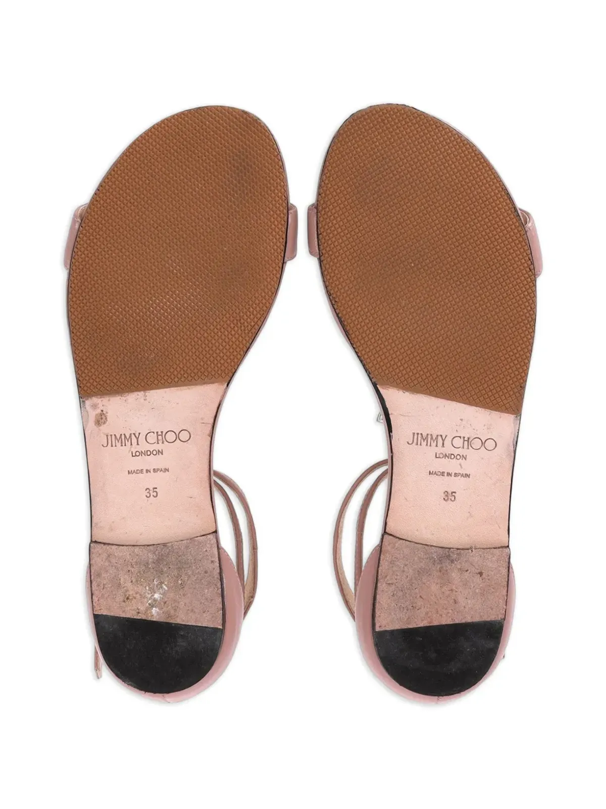 Jimmy Choo 1990年代 クリスタル装飾のTストラップサンダル - 画像5