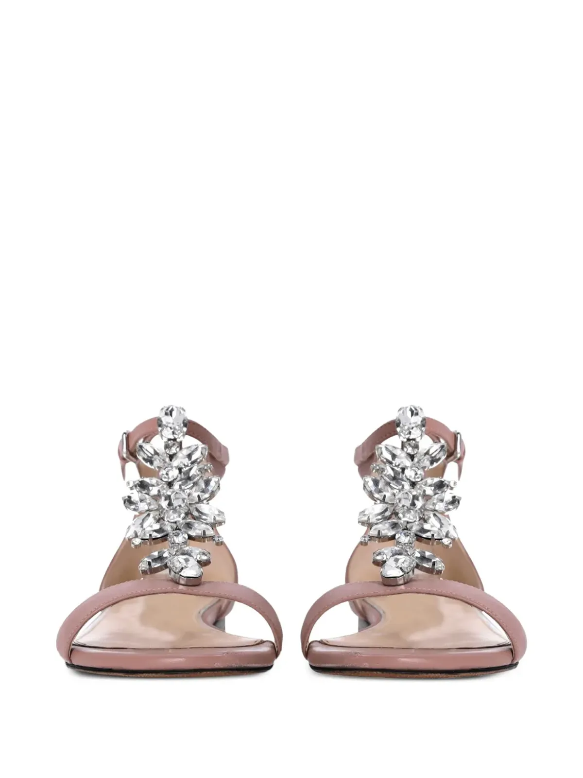 Jimmy Choo 1990年代 クリスタル装飾のTストラップサンダル - 画像2
