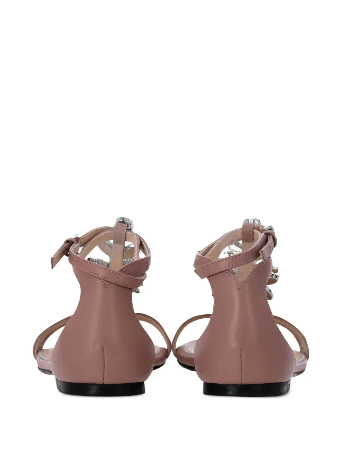 Jimmy Choo 1990年代 クリスタル装飾のTストラップサンダル - 画像3