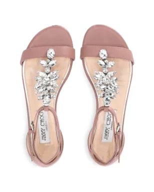 Jimmy Choo 1990年代 クリスタル装飾のTストラップサンダル - サムネイル4