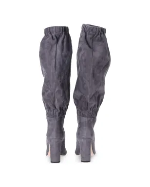 Jimmy Choo ビンテージ Maxyn アーモンドトゥ スエード ブーツ - グレー - サムネイル3
