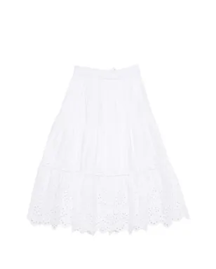 Ermanno Scervino Junior ティアードアイレットスカート - サムネイル2