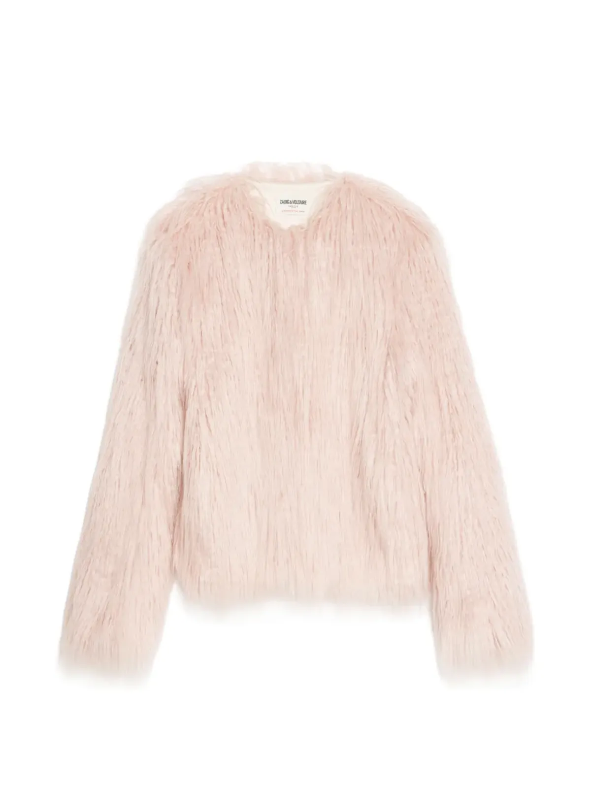 Zadig&Voltaire Freddie Curly faux fur coat - Pink - 画像1