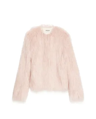 Zadig&Voltaire Freddie Curly faux fur coat - Pink - サムネイル1