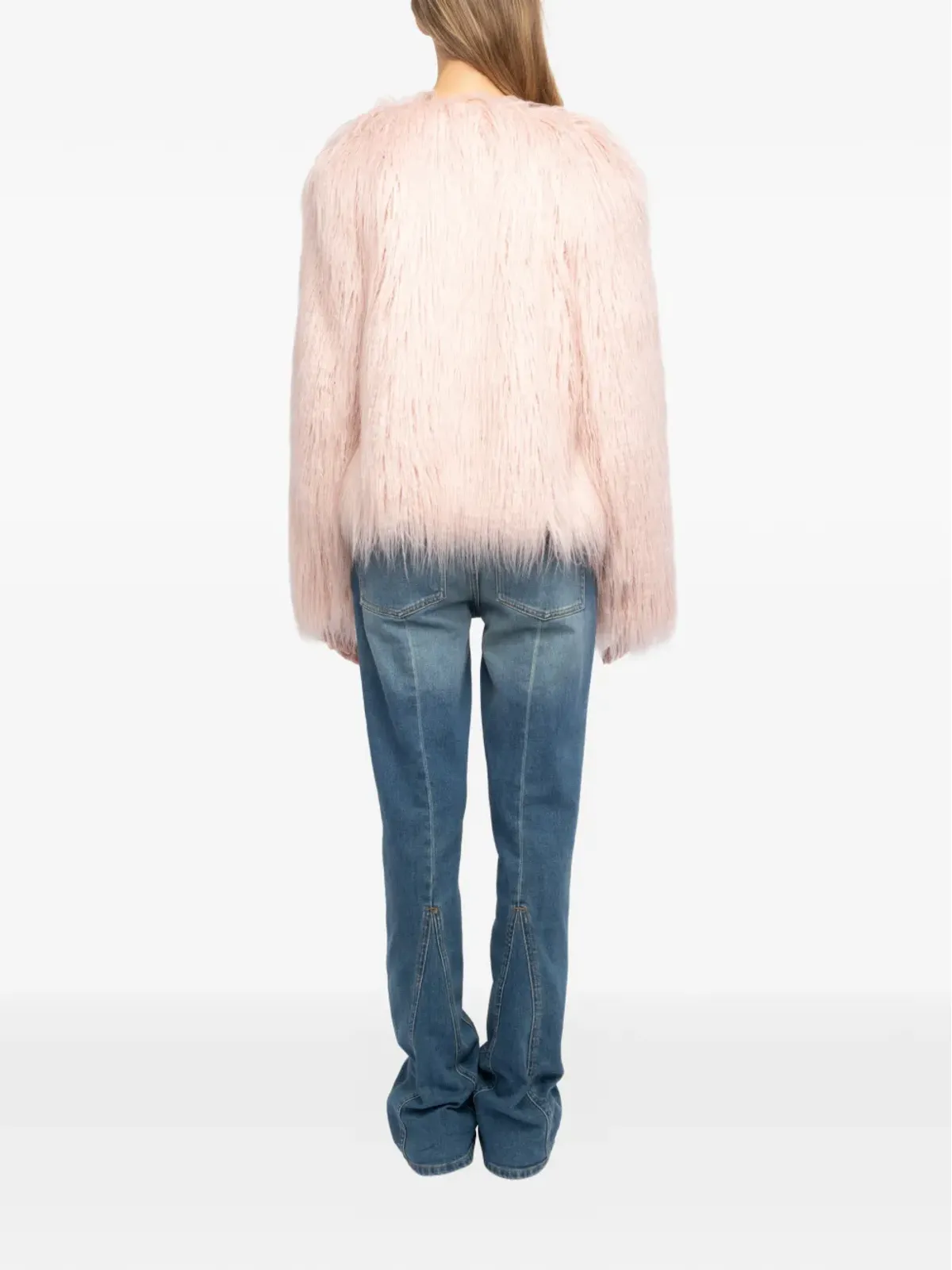 Zadig&Voltaire Freddie Curly faux fur coat - Pink - 画像3