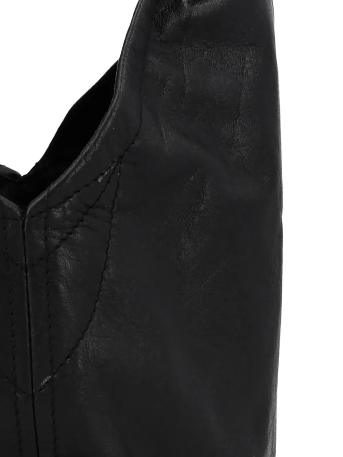 OUR LEGACY gathered leather tote bag - Black - 画像2