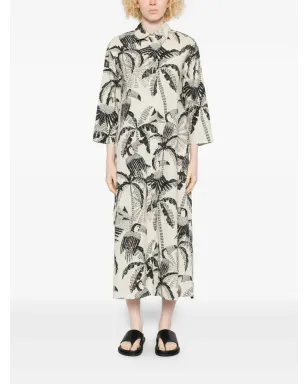 PSOPHIA palm-tree pattern midi dress - サムネイル3