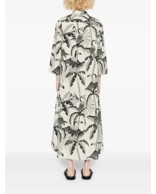 PSOPHIA palm-tree pattern midi dress - サムネイル4