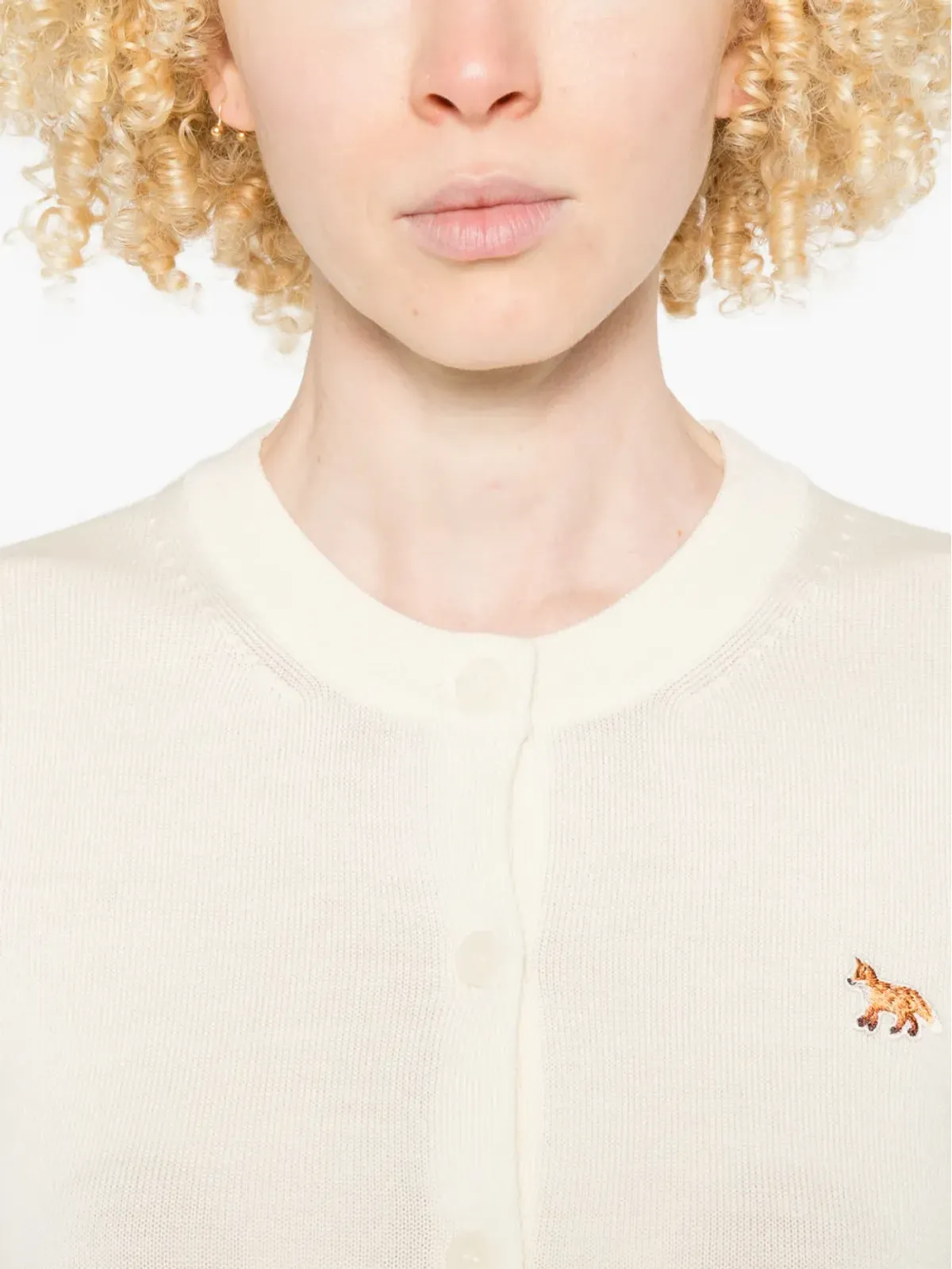 Maison Kitsuné キツネモチーフカーディガン - 画像5