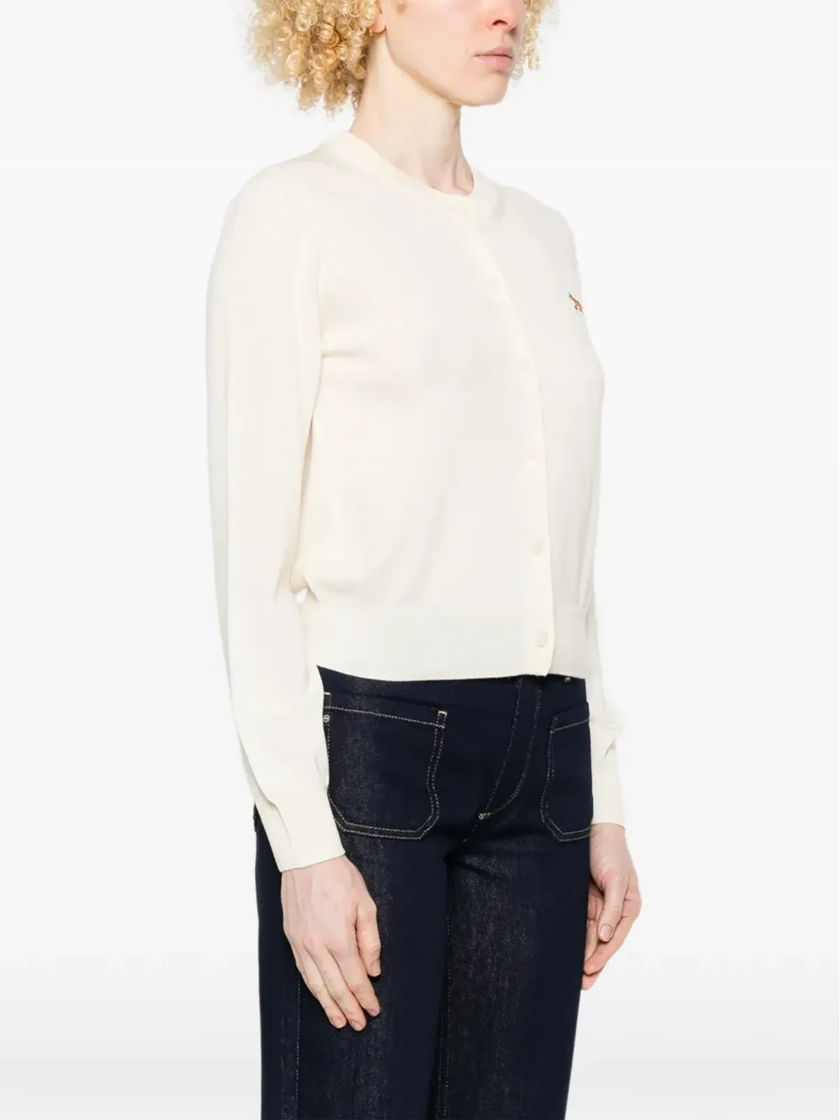 Maison Kitsuné キツネモチーフカーディガン - 画像3