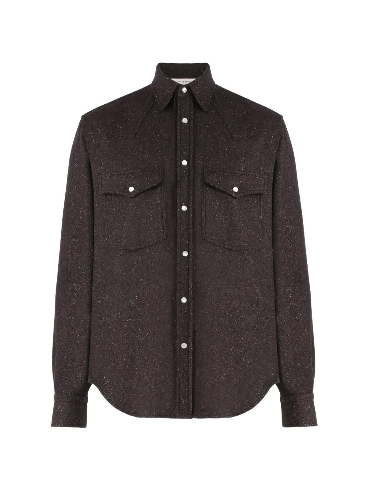 Umit Benan speckled shirt - Brown - 画像1