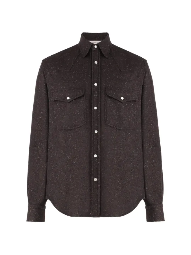 Umit Benan Umit Benan speckled shirt - Brownの商品画像