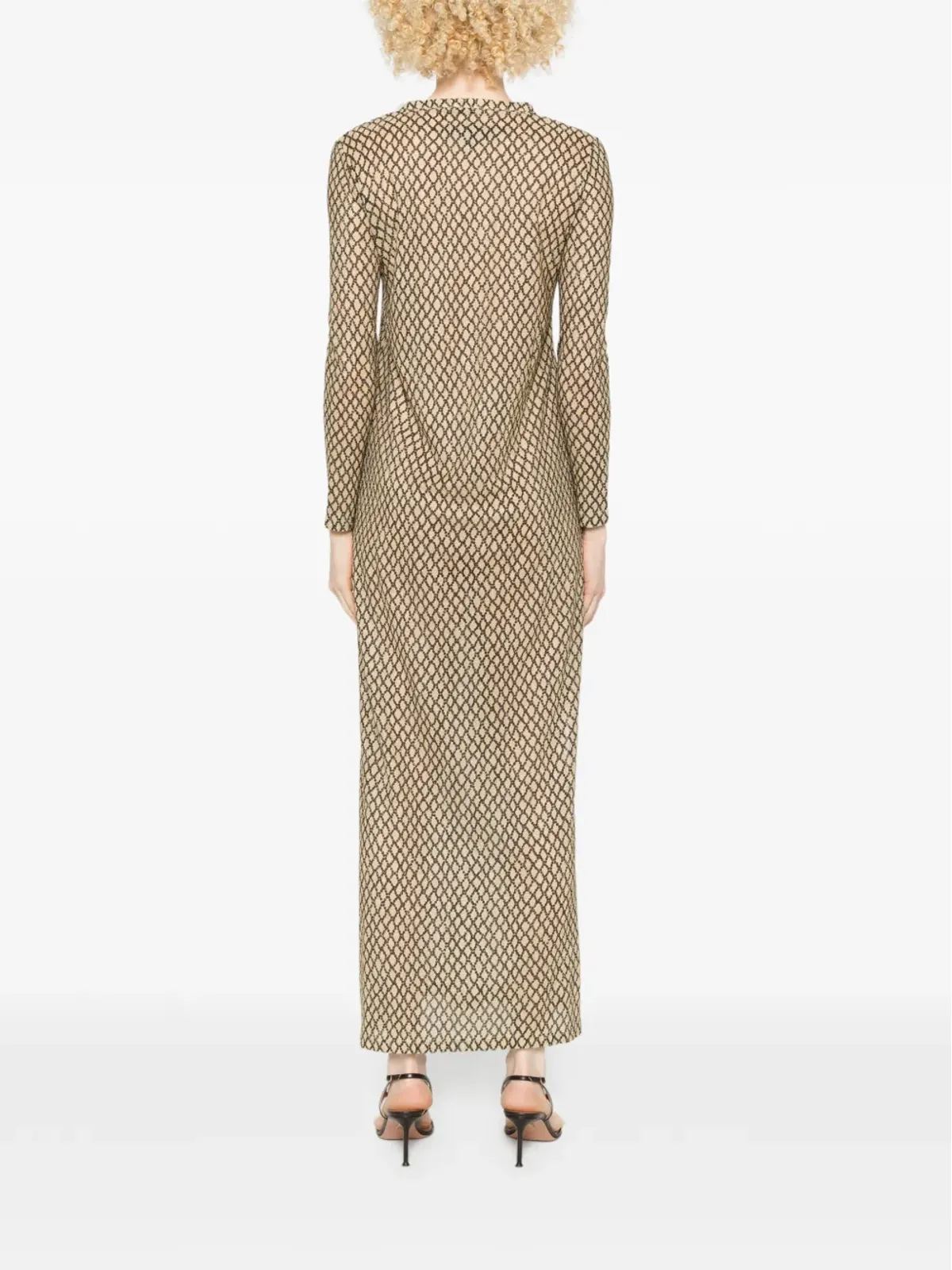 Siyu V-neck maxi dress - Neutrals - 画像4
