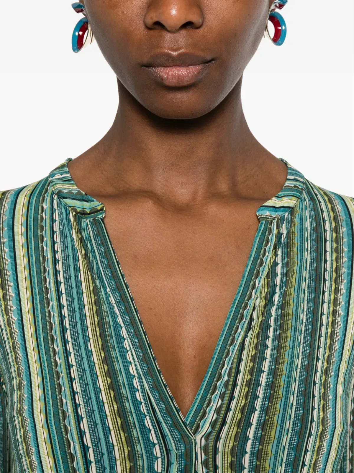 Siyu Baez V-neck striped maxi dress - 画像5