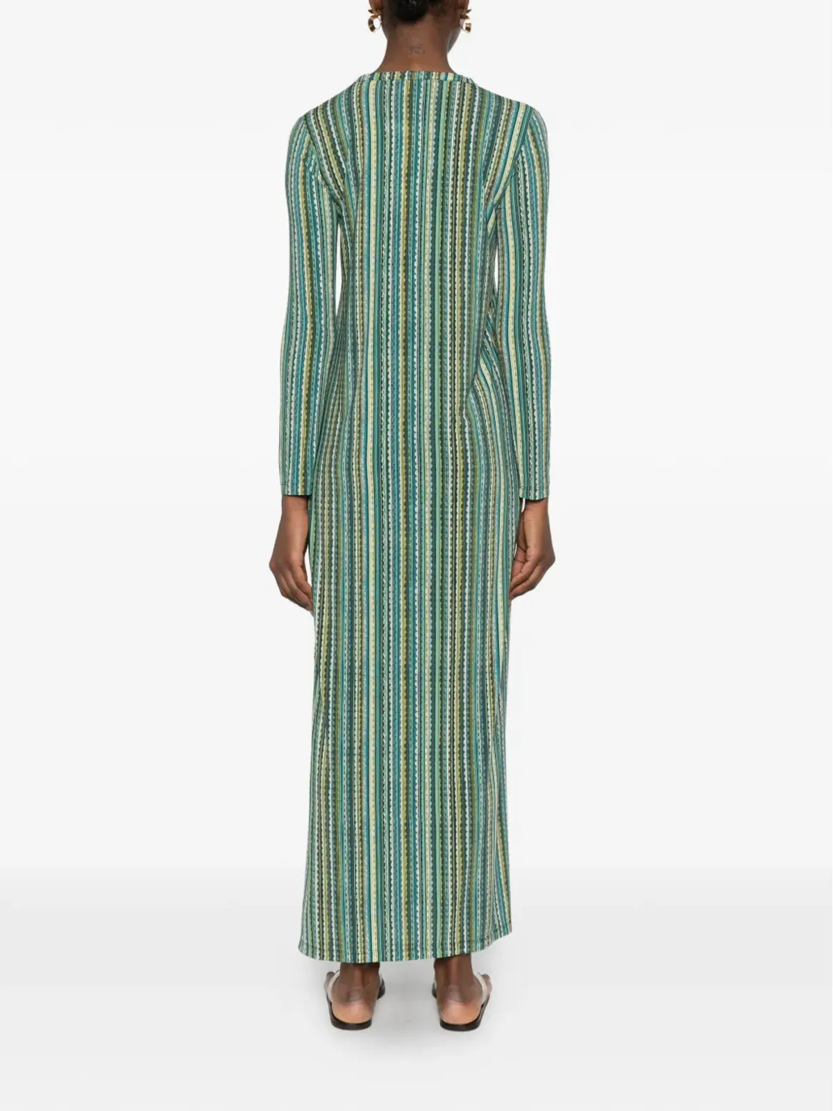 Siyu Baez V-neck striped maxi dress - 画像4