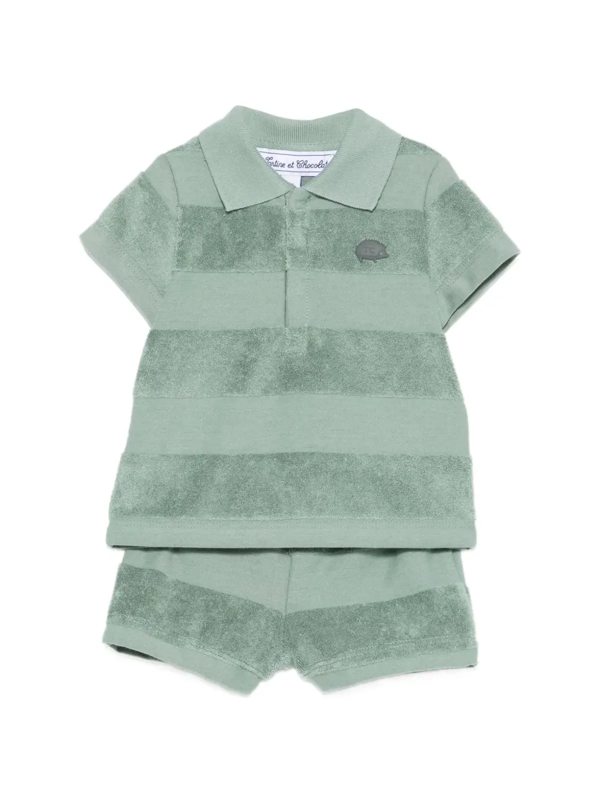 Tartine Et Chocolat striped babywear - Green - 画像1
