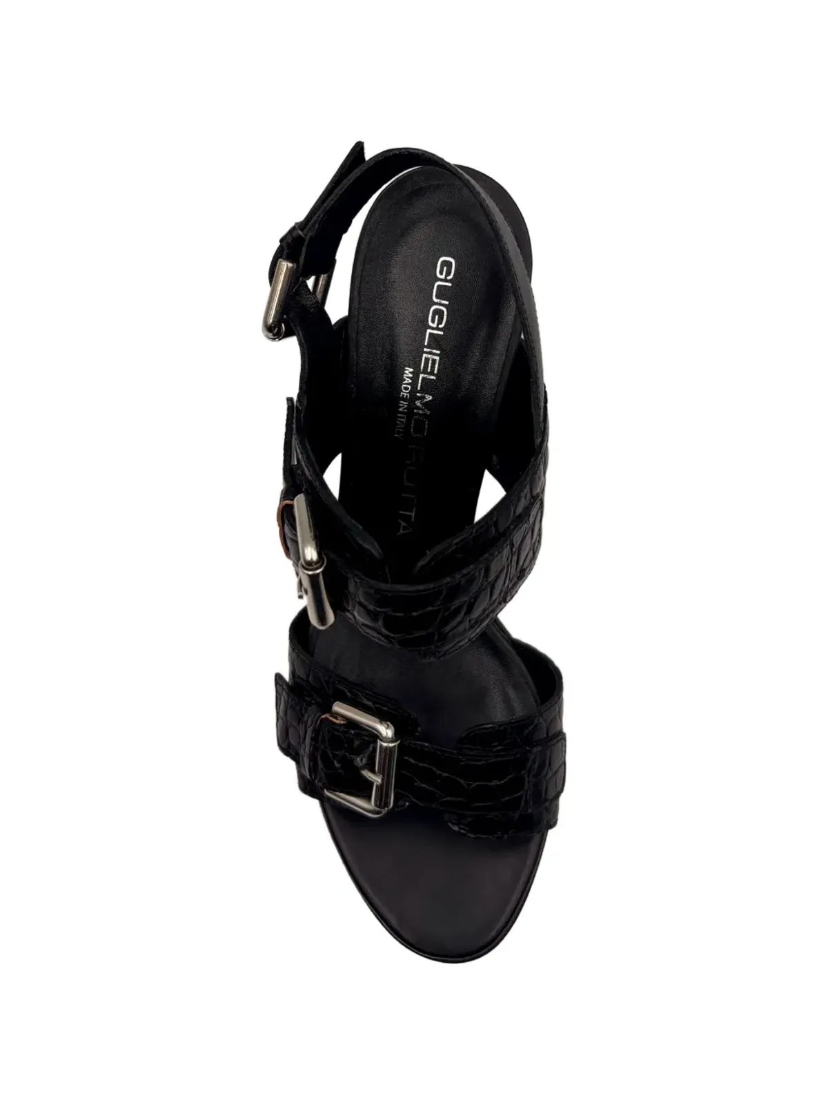 GUGLIELMO ROTTA buckle-detail platform sandals - Black - 画像4