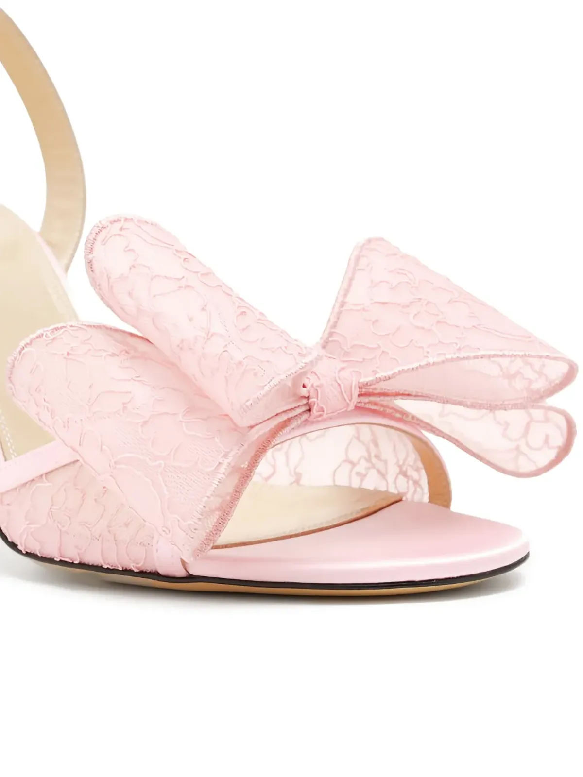 MACH & MACH Le Cadeau リボンディテール レースサンダル - Pink - 画像4