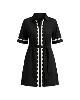 Seafolly belted mini dress - Black - サムネイル1