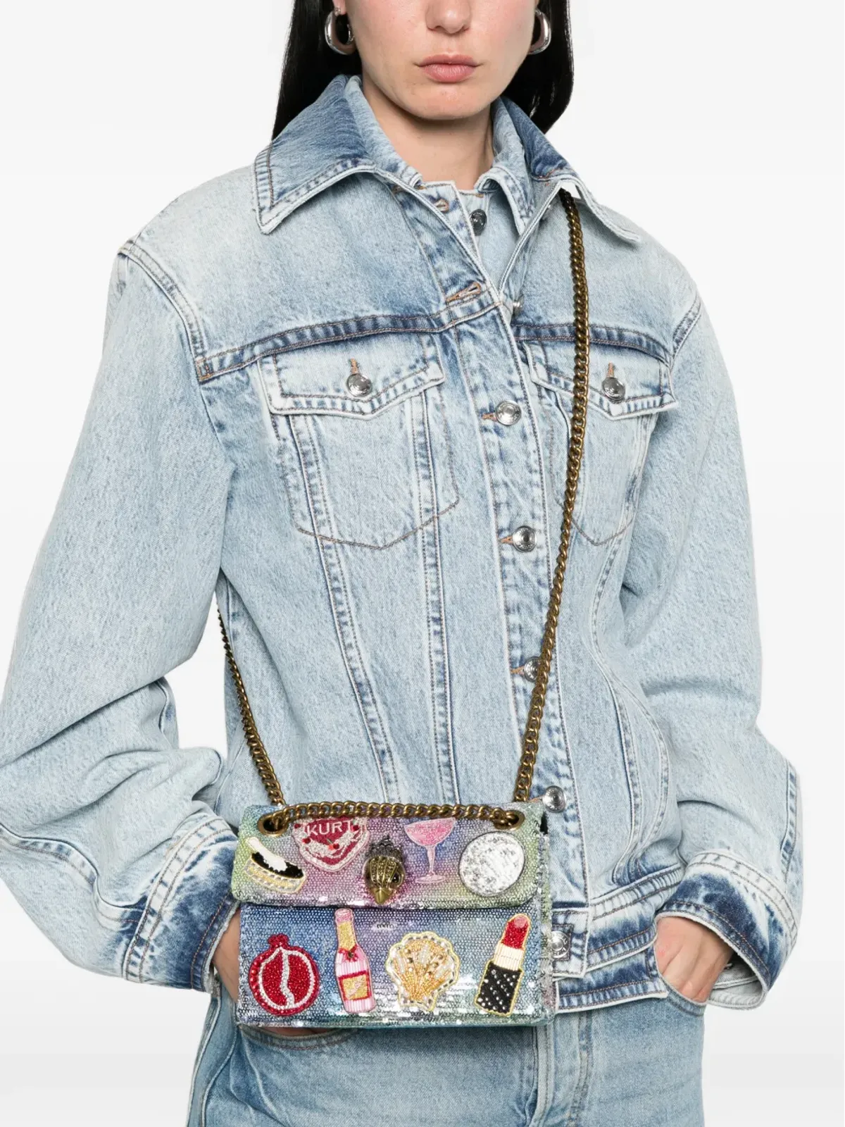 Kurt Geiger シークイン Kesington ミニバッグ - 画像2